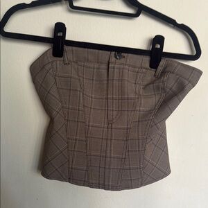 Zara Gray Pencil Crop Top Mini